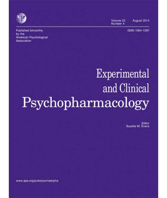 Experimental and Clinical Psychopharmacology